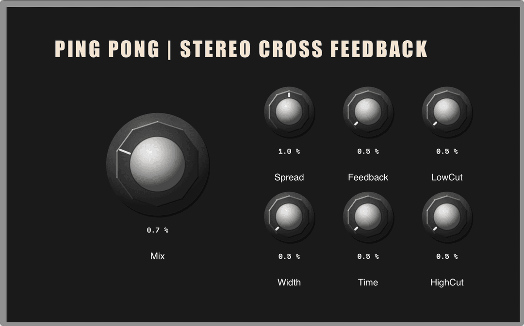 Ping Pong Stereo Cross Feedback plugin design