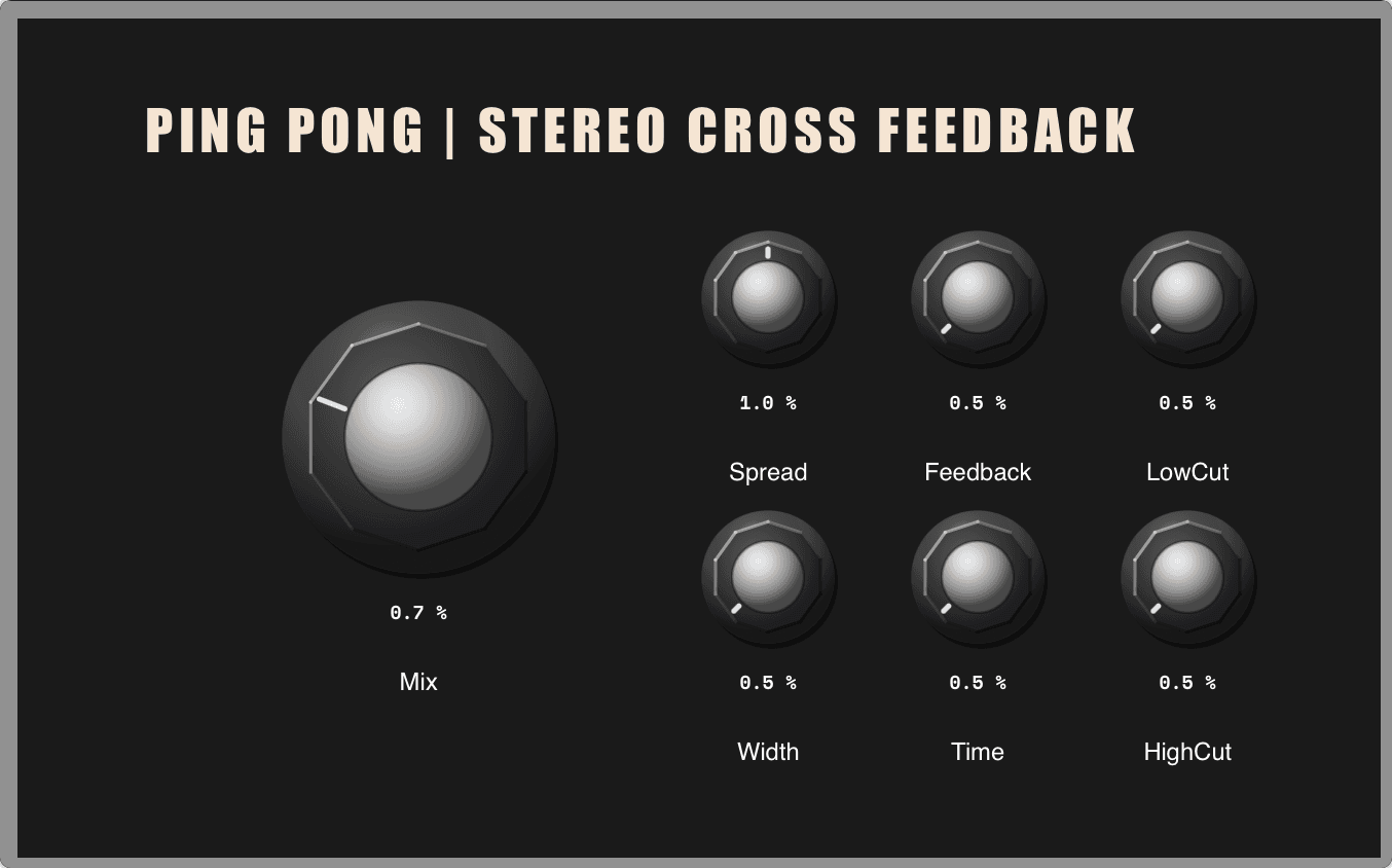 Ping Pong Stereo Cross Feedback plugin design