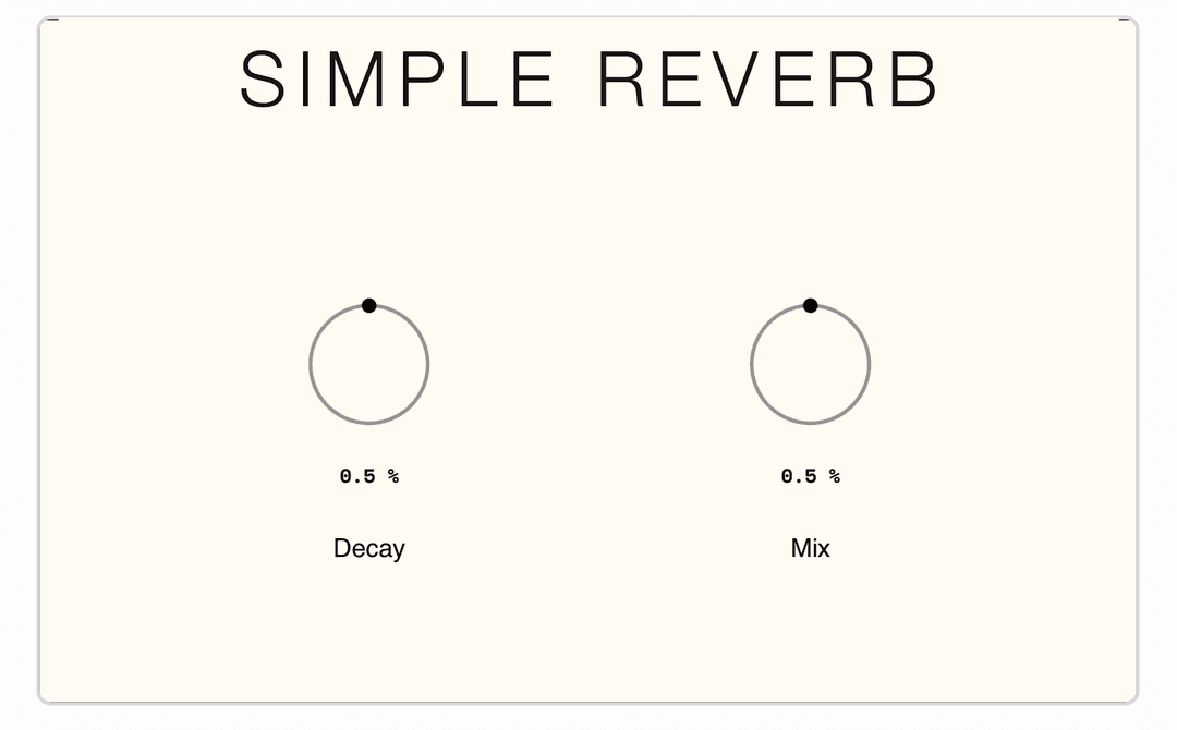 Simple Reverb plugin design