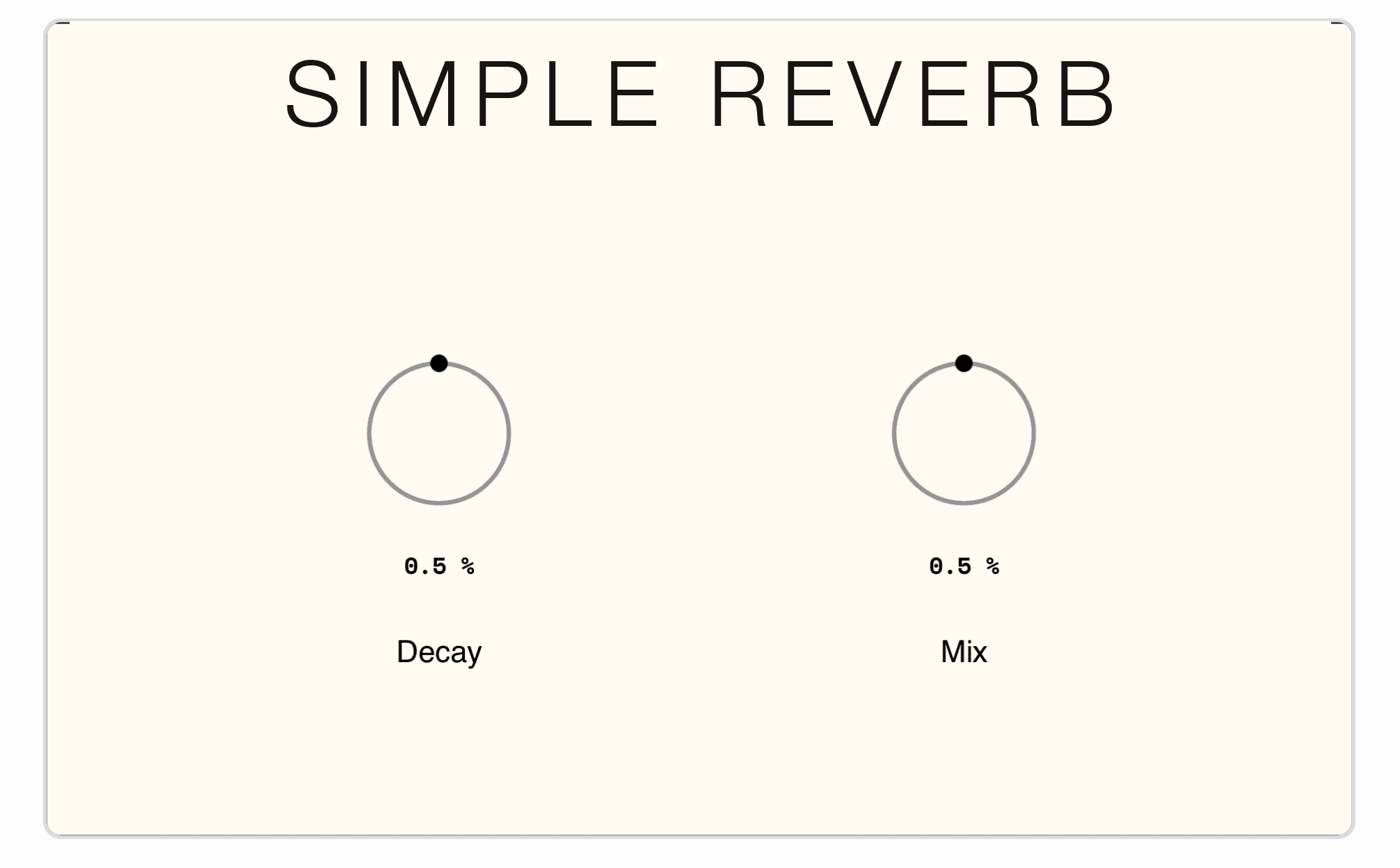 Simple Reverb plugin design